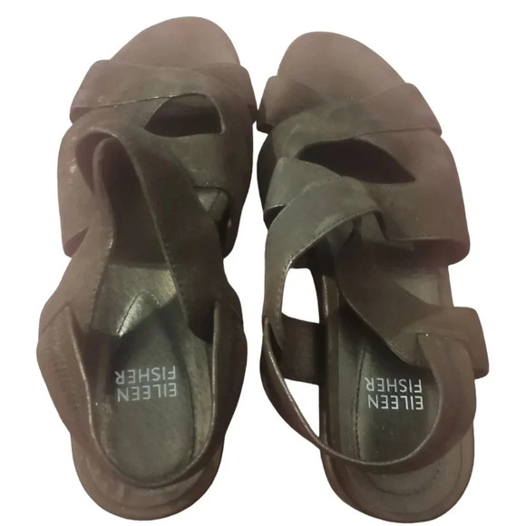 EILEEN FISHER WOMANS SANDALS,SIZE 7.5 - Picture 4 of 5